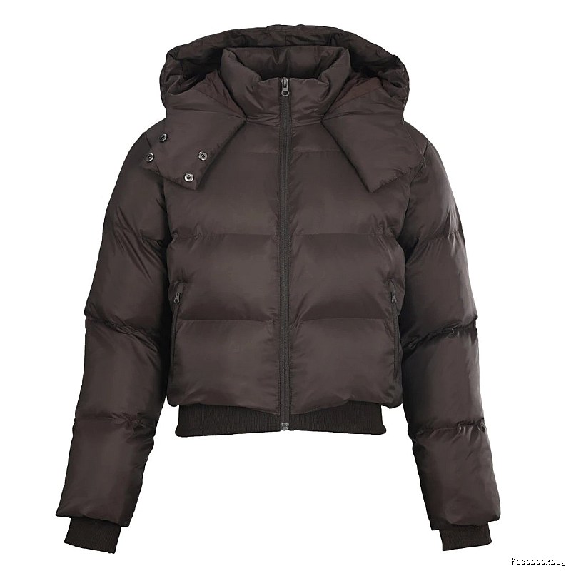 Layering Cropped Puffer Jacket by Independent Design - Dark Brown