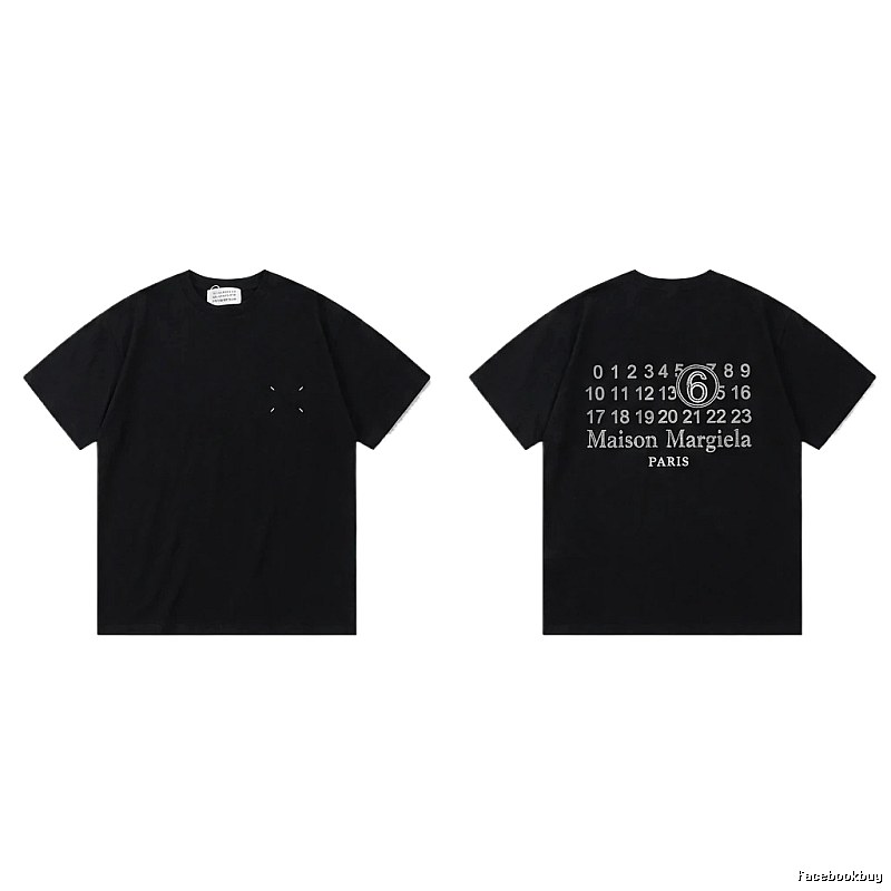 Maison Margiela black T-shirt with digital printing