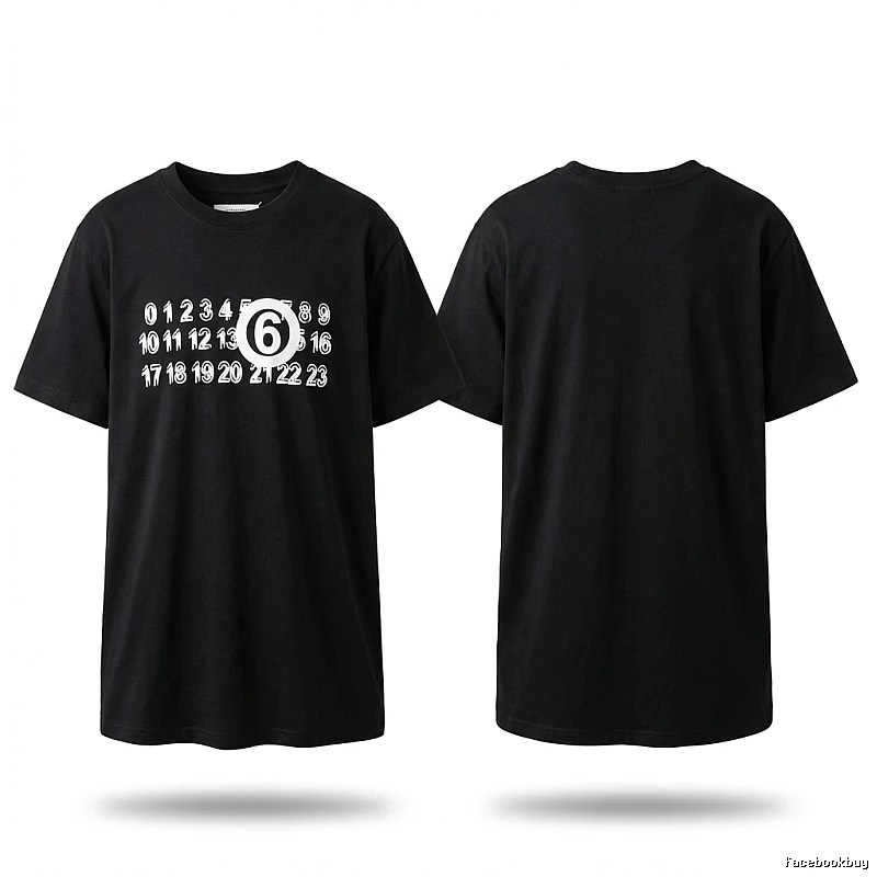 Maison Margiela black T-shirt with digital printing