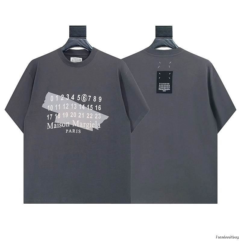 Maison Margiela Trendy Cool Digital Print Dark Grey T-Shirt