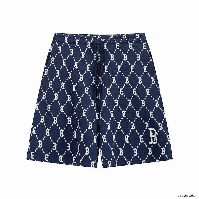 MLB full-print style navy blue shorts