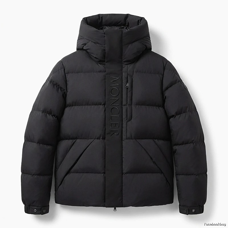 Moncler black minimalist style down jacket