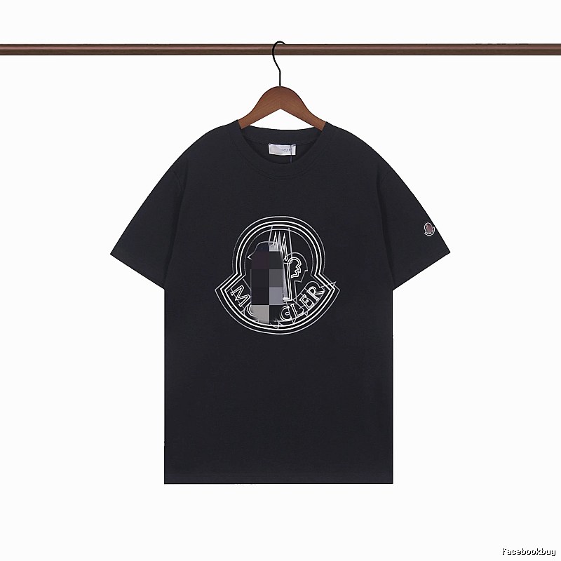 Moncler Classic Logo Casual Black Short-sleeve T-shirt