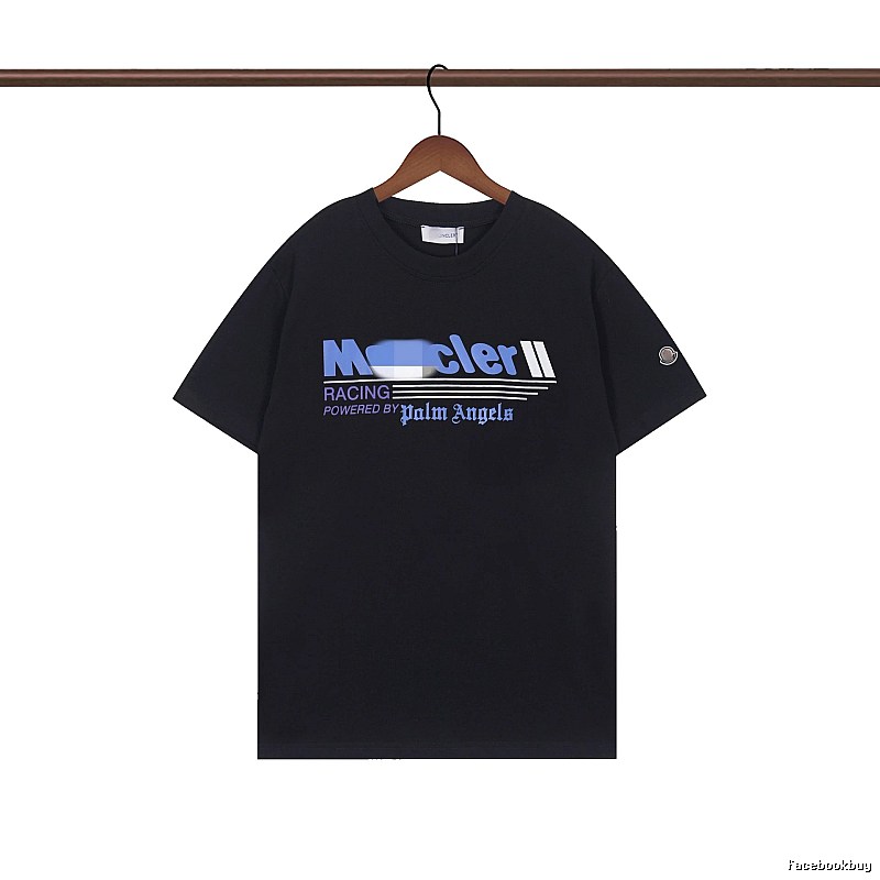Moncler Racing Co-branded Street Style Black Short-sleeve T-shirt