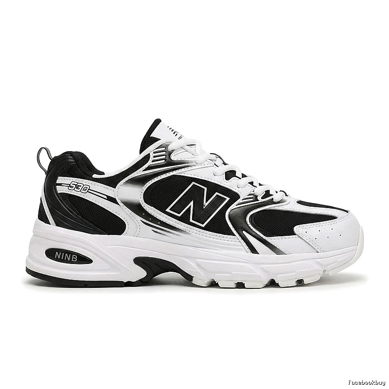 New Balance 530 retro black and white shoes