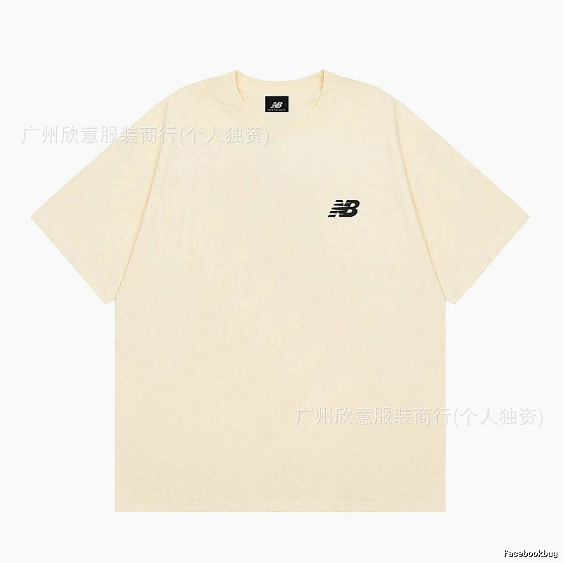 New Balance Casual Minimalist Beige Short-sleeve T-shirt