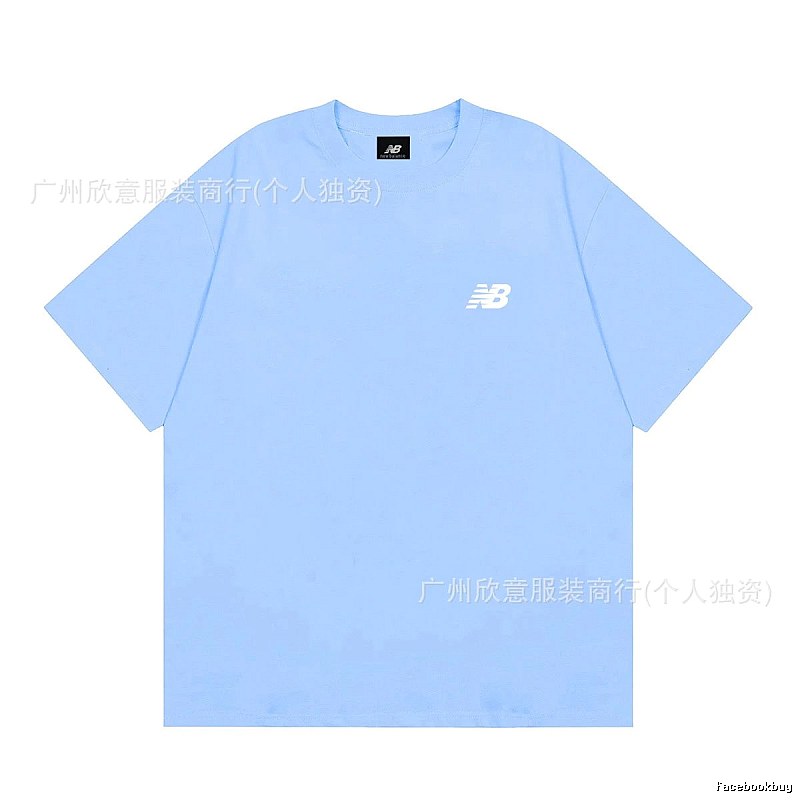 New Balance Classic Minimalist Style Light Blue Short-sleeve T-shirt