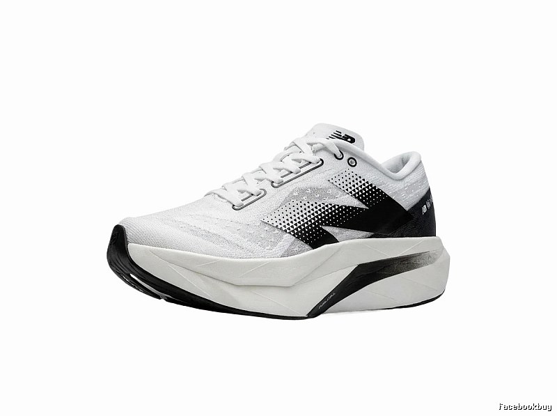 New Balance retro-style white and black shoes