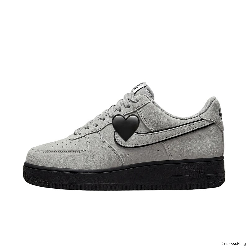 Nike Air Force 1 with heart pattern (white color)