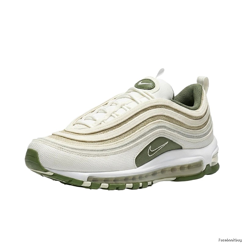 Nike Air Max 97 Retro Style White and Green Shoes