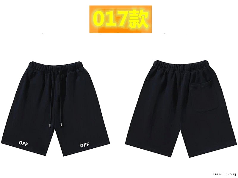 Off-White 017 Simple Style Black Shorts