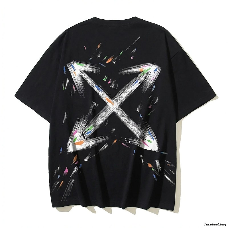 Off-White Graffiti Style Black T-shirt