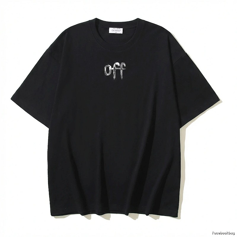 Off-White letter-style black T-shirt