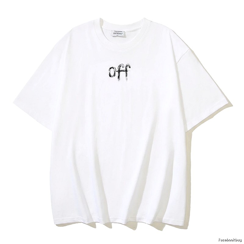 Off-White minimalist style white T-shirt