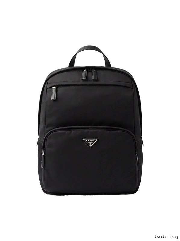 Prada classic simple style black backpack