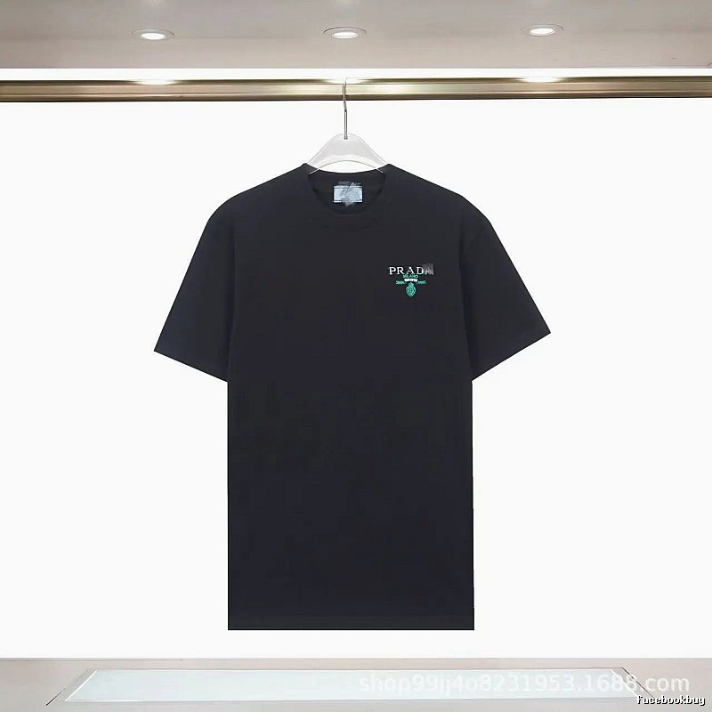 Prada Logo Minimalist Style Black T-Shirt