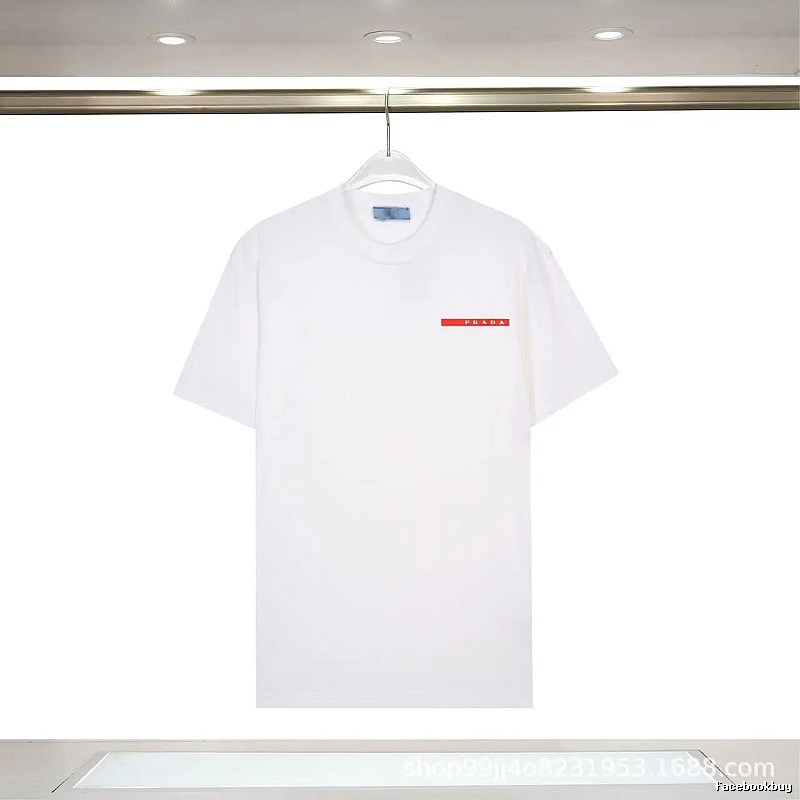 Prada Red Label Minimalist Style White Short-sleeve T-shirt