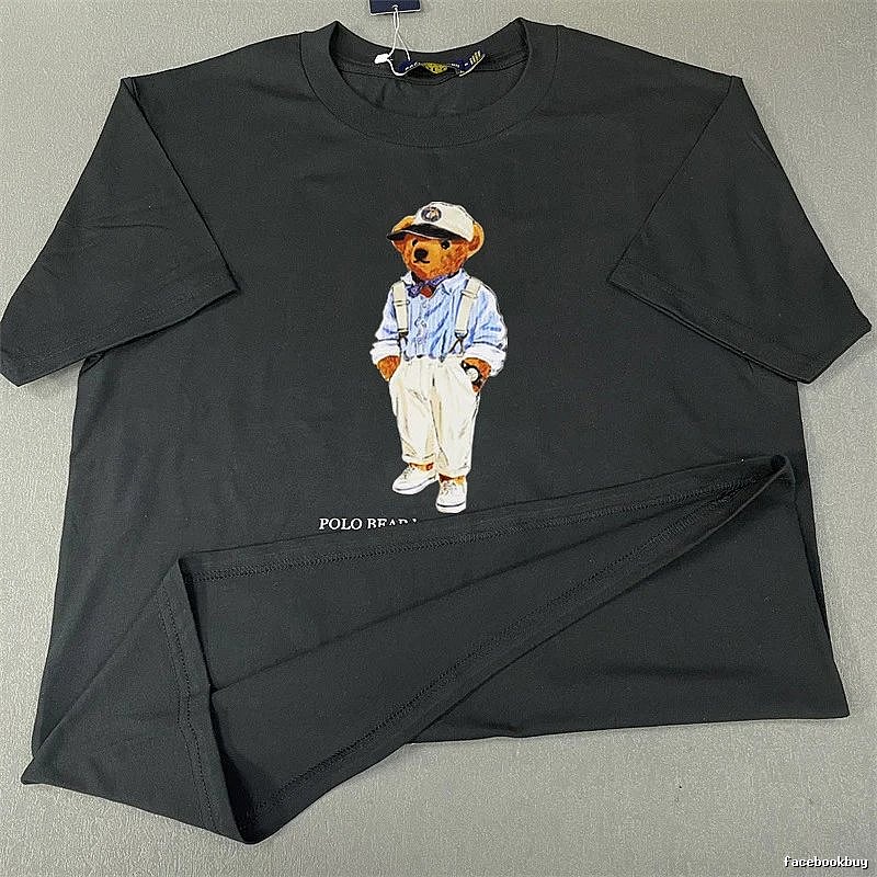Ralph Lauren Bear Trendy Brand Black T-shirt