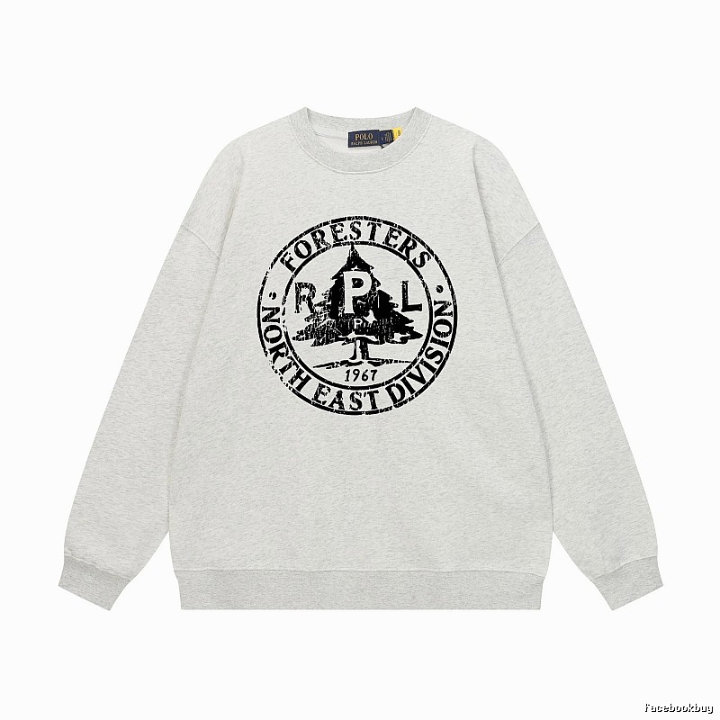 Ralph Lauren grey-toned retro-style sweatshirt