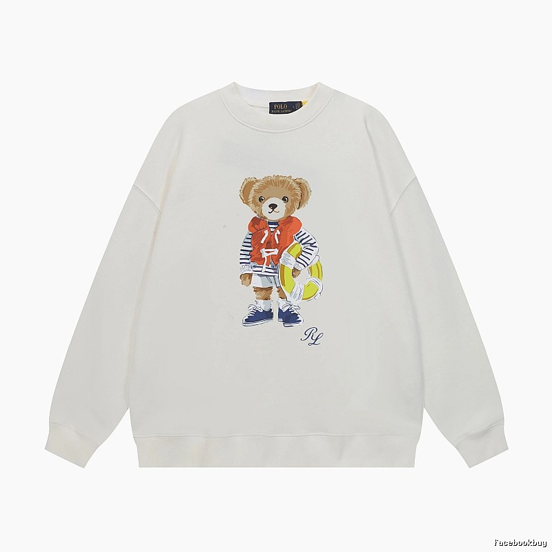 Ralph Lauren white sweatshirt with bear print