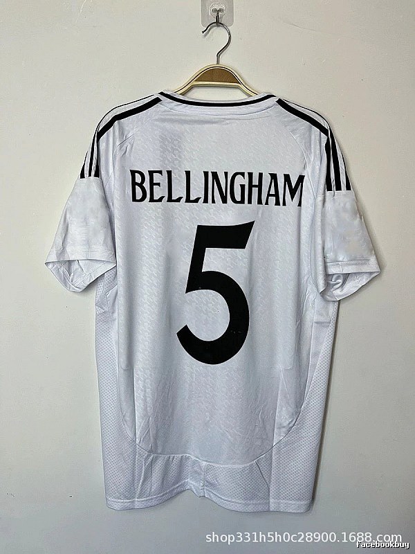Real Madrid Classic Bellingham #5 soccer jersey White Real Madrid for Daily Styling