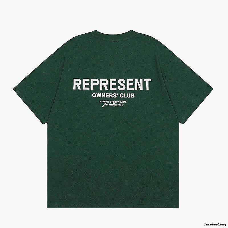 Represent Green Style 801 Owners Club T-Shirt Streetwear Look Logo