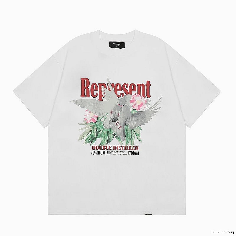 Represent Pigeon Vintage Style White T-shirt