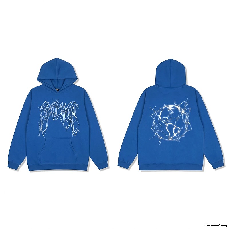 Revenge Lightning Wind Blue Hoodie