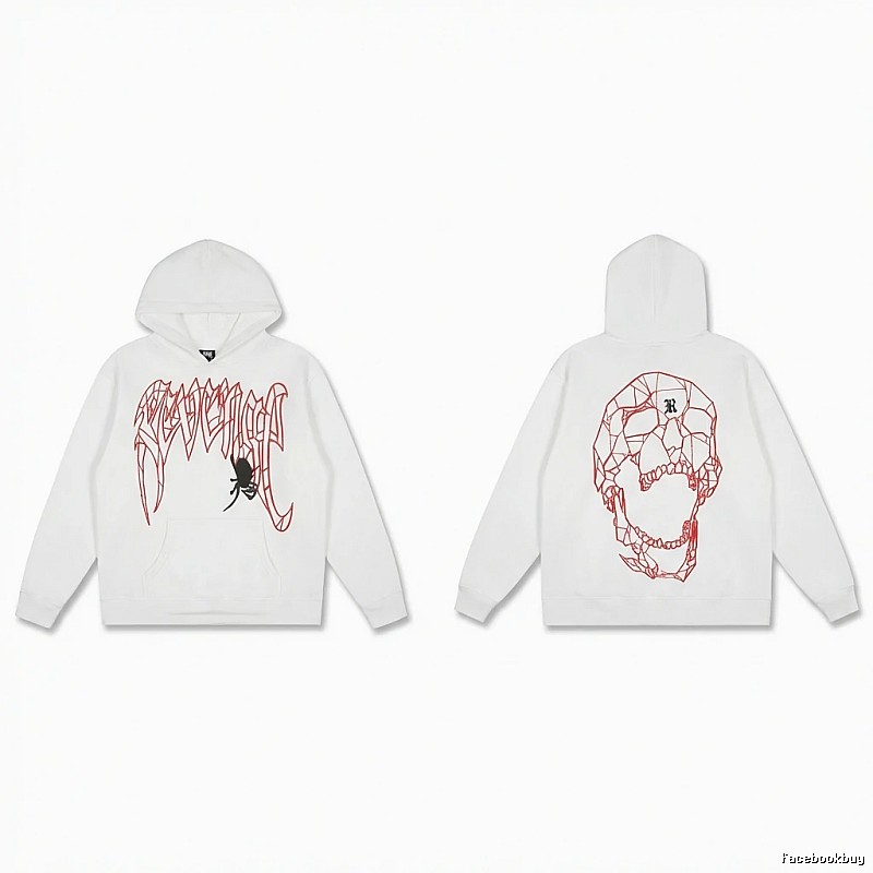 Revenge Skeleton Style White Hoodie