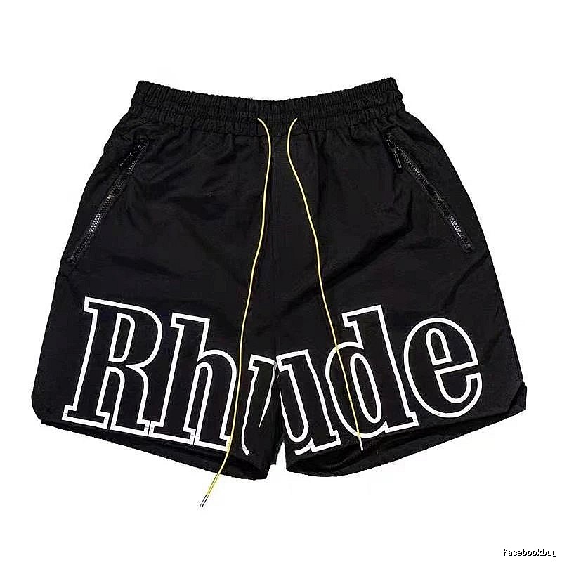 RHUDE Alphabet Wind Black Shorts
