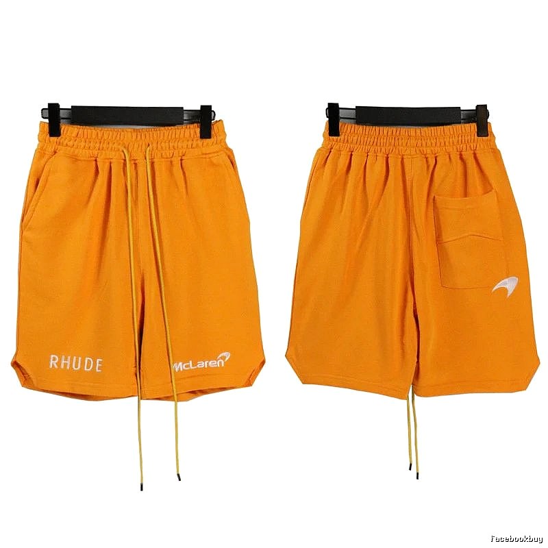 RHUDE Orange Trendy Brand Sports Shorts