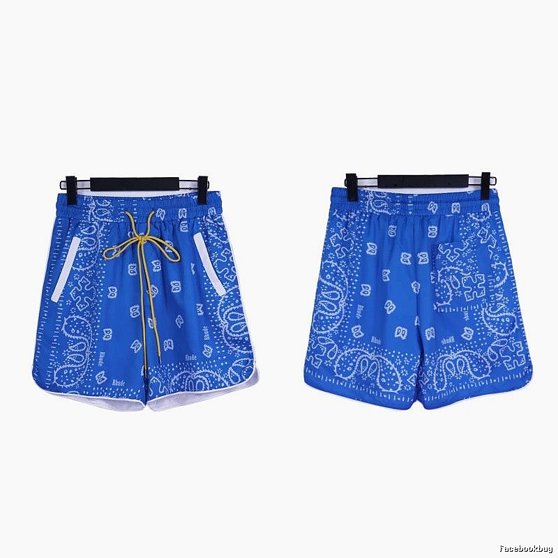 RHUDE Printed Casual Style Blue Shorts