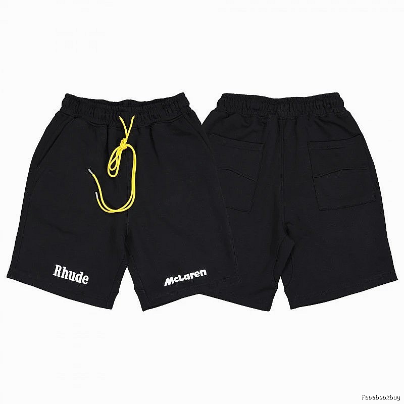RHUDE Trendy and Cool Style Black Shorts