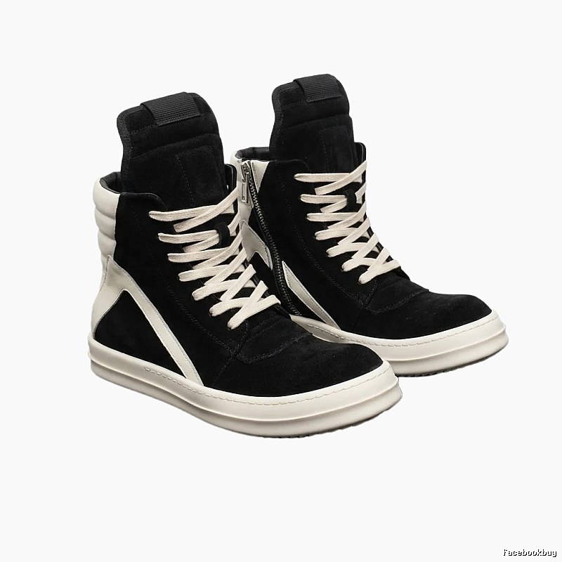 Rick Owens dark avant-garde high-top shoes