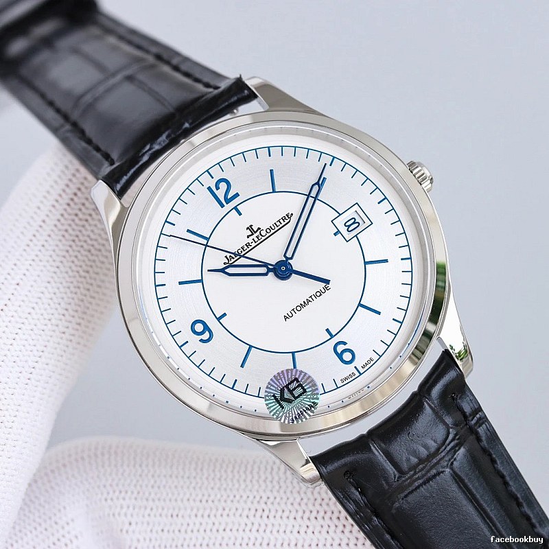 Silver And White Jaeger-LeCoultre Automatic Dress Watch for smart-casual
