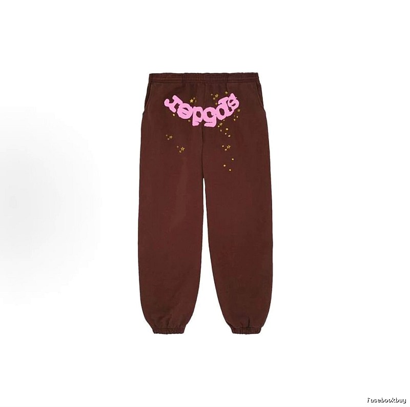 Sp5der Brown Graphic Sweatpants Lifestyle Edit