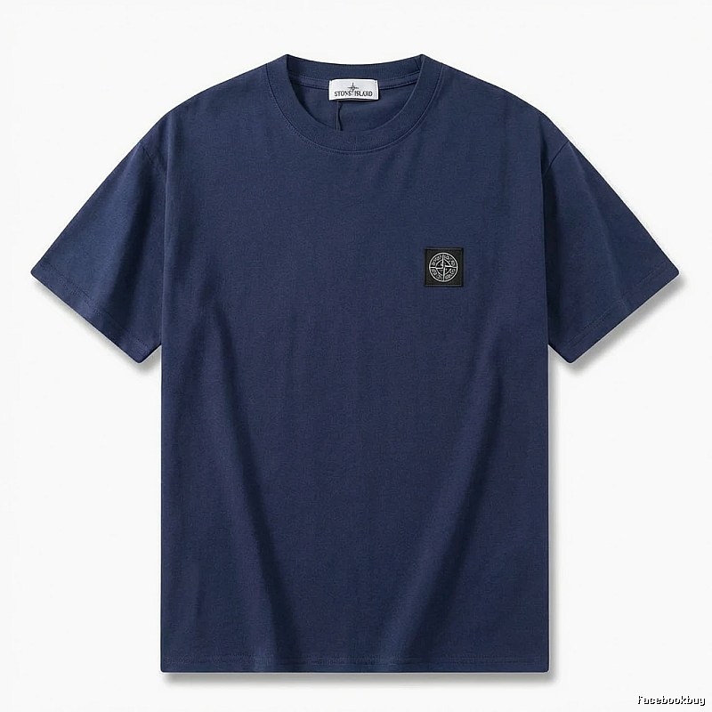 Stone Island basic dark navy blue T-shirt
