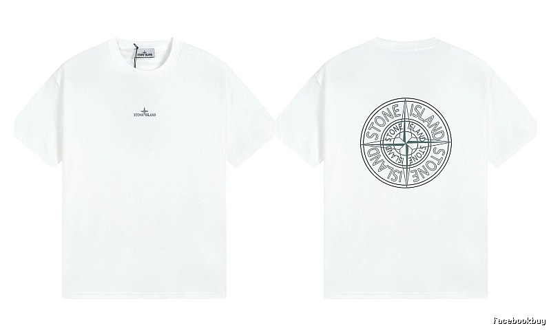 Stone Island Compass Series Street Style White T-Shirt