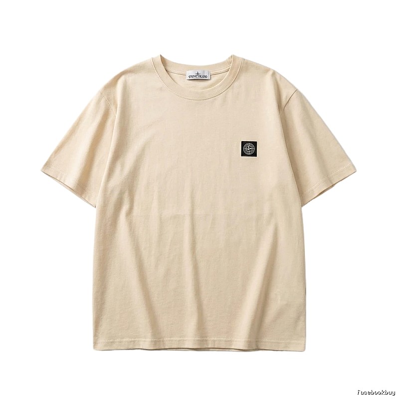 Stone Island minimalist style beige T-shirt