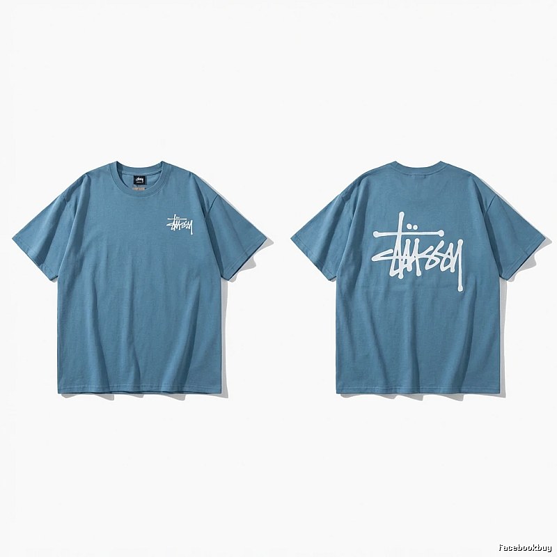 Stussy basic simple style blue T-shirt