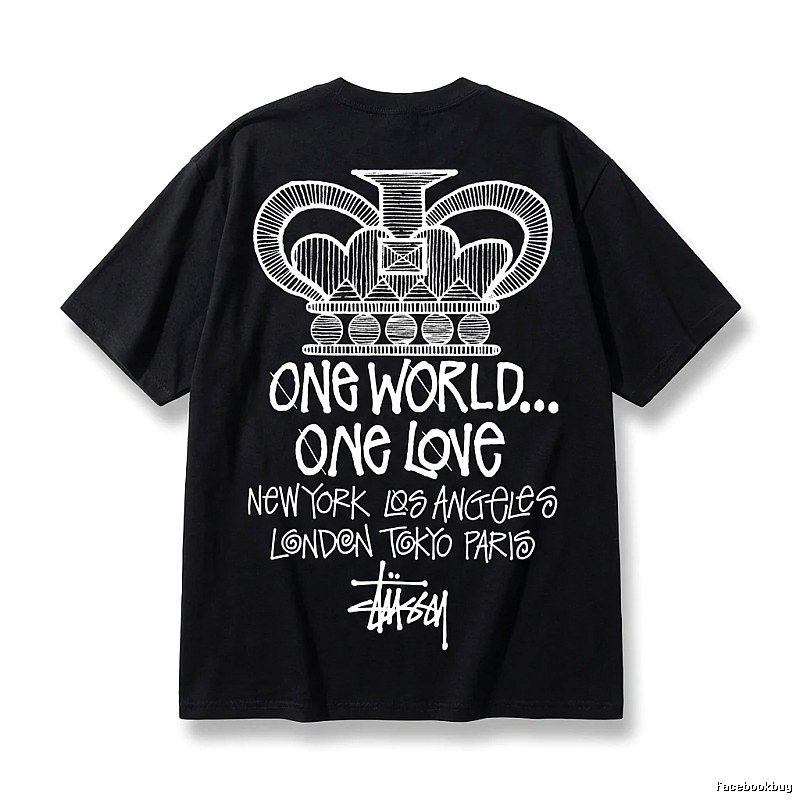 Stussy Crown Print Black T-shirt