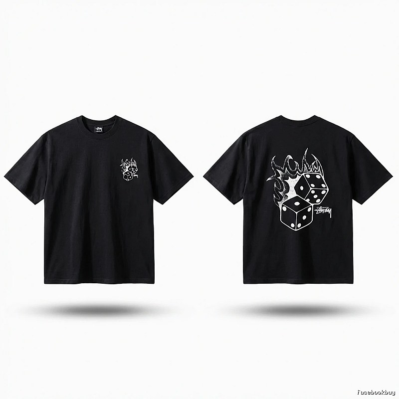Stussy Dice Print Black T-shirt