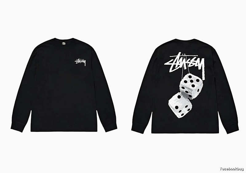 Stussy dice print style black long-sleeve