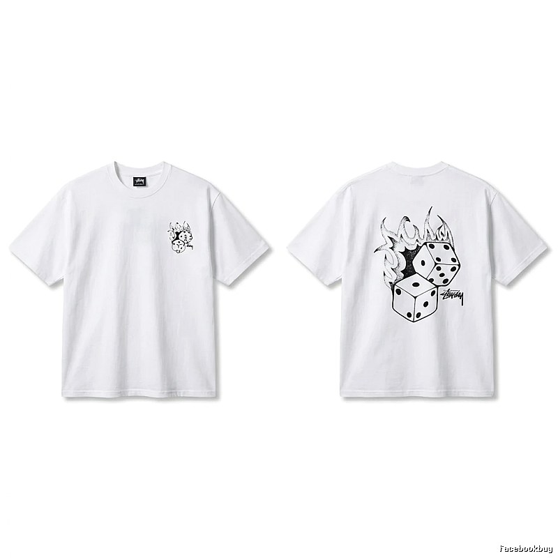 Stussy Dice Print Style White T-shirt