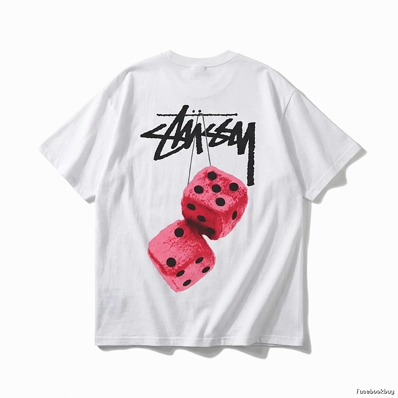 Stussy Dice Print White T-Shirt