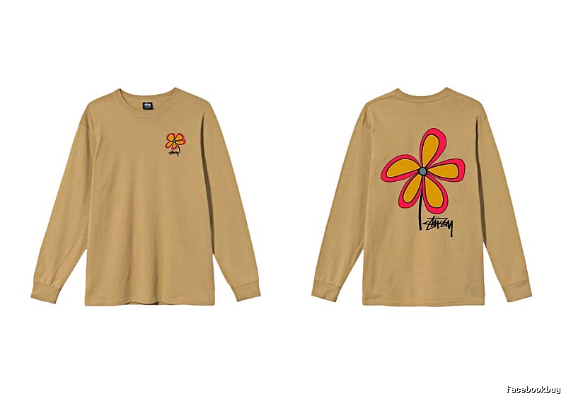 Stussy Floral Casual Khaki Long-Sleeve