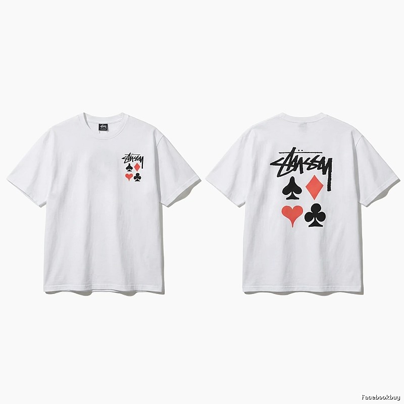 Stussy Playing Card Style White T-Shirt