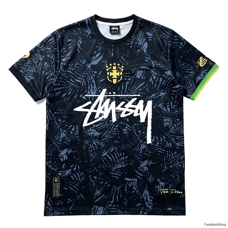 Stussy Printed Trendy Black Short-sleeve Shirt