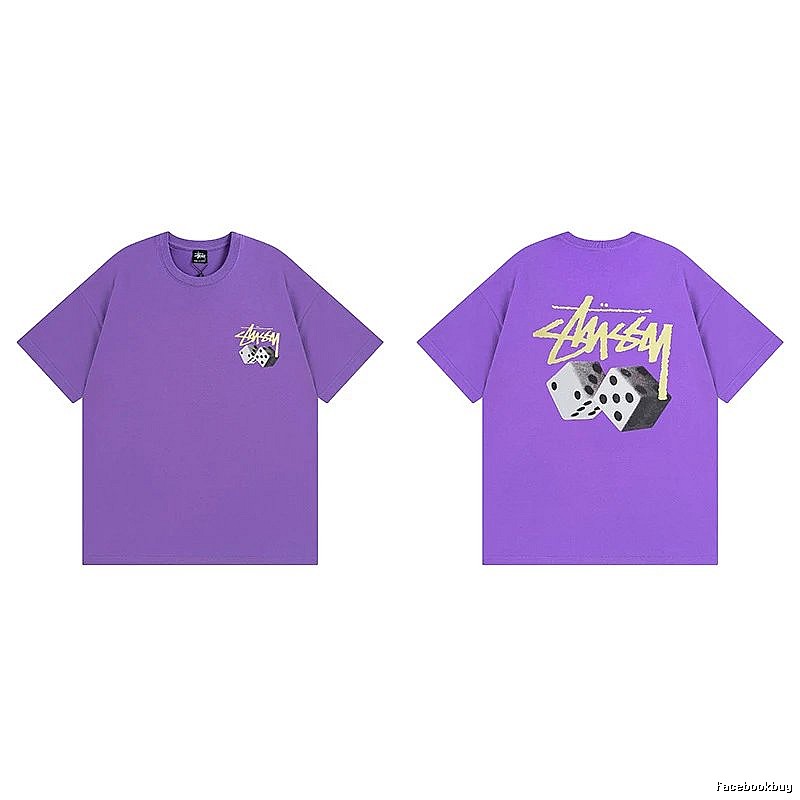 Stussy Purple Spider Graphic T-Shirt Campus Look Logo