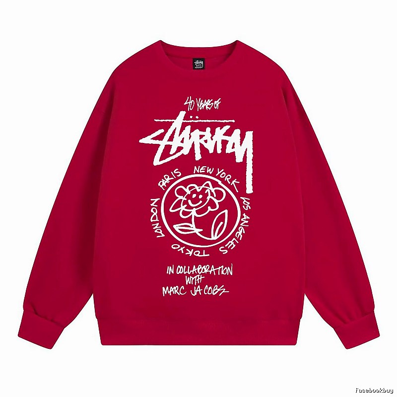 Stussy Red Style 539 Graphic SweatShirt Downtown Style